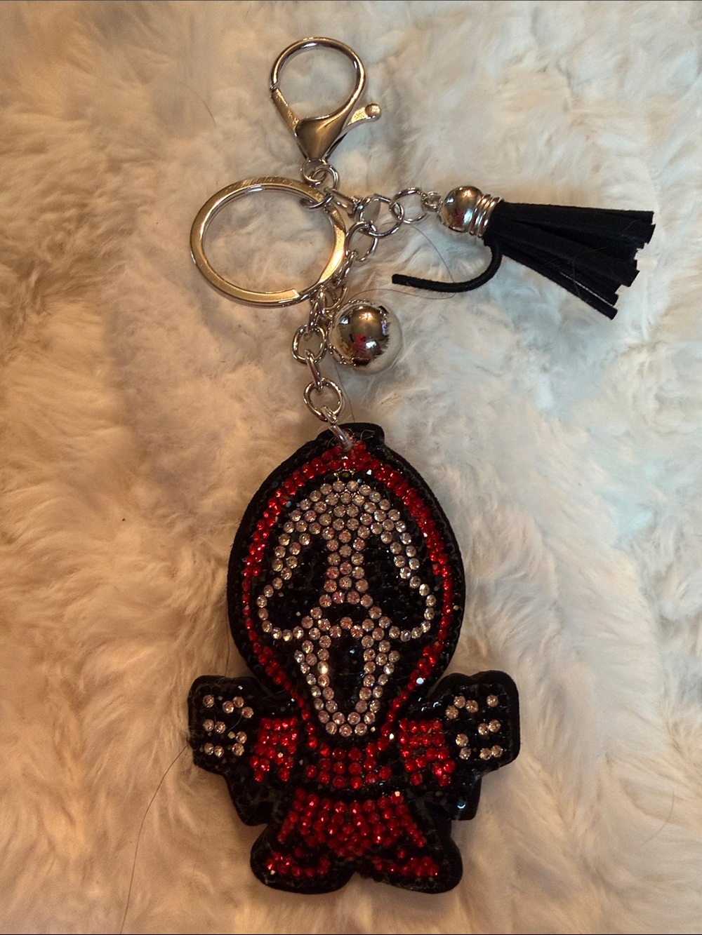 Rhinestone Ghostface Ghost Face Keychain Bag charm Halloween